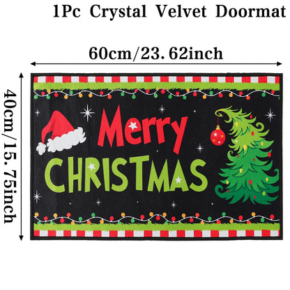 Christmas Doormat Merry Christmas Decorations for Home 2025 Navidad Natal Outdoor Floor Carpet Xmas Ornament New Year Gift 20