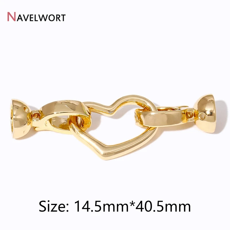 2/4/6Pcs Gold Color Round Jewelry Clasps, Locks for Jewelry, Clasps for Bracelet Necklace Making Supplies, Accessories for Je