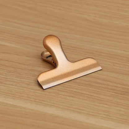 Fromthenon Vintage Binder Clip Metal Planner Clips Pink Red Gold Color Clamp Office Decorative Supplies School Stationery - G