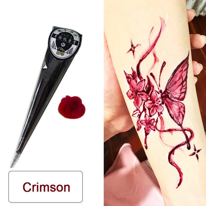 Henna Temporary Tattoo Non-Toxic Cone Body Paint Brown Tattoo Paste Waterproof Body Art Cream For Skin Decoration Festival Bo