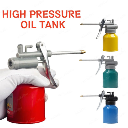 250ml Oil Can Spout Thumb Pump Oiler Oil Can Pot Lubrication Oil High Pressure Nozzle Pump Oiler Grease for Car Repair Tools