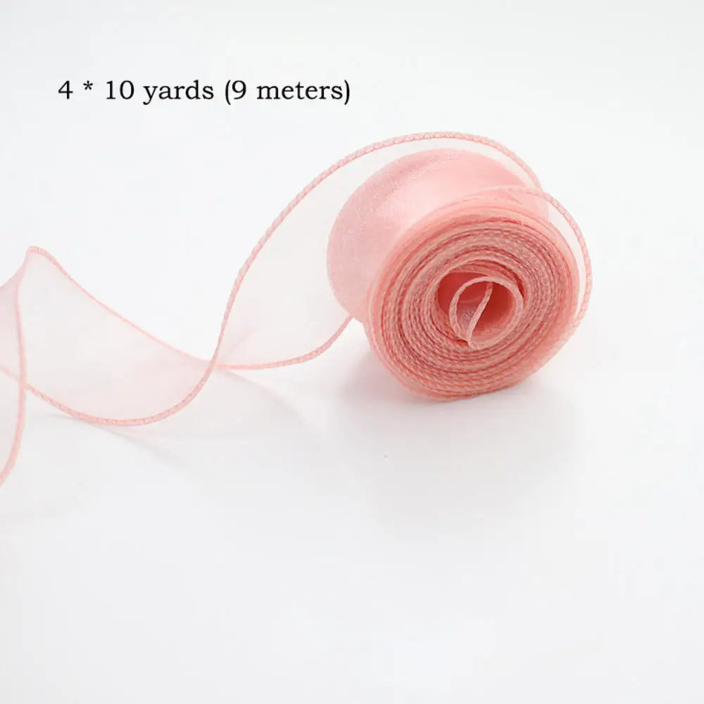 40mm 10Yards Fishtail Organza Satin Ribbon Reflective Iridescent Wavy Edge Ribbon for Gift Wrapping DIY Bow Craft Gift Wrappi