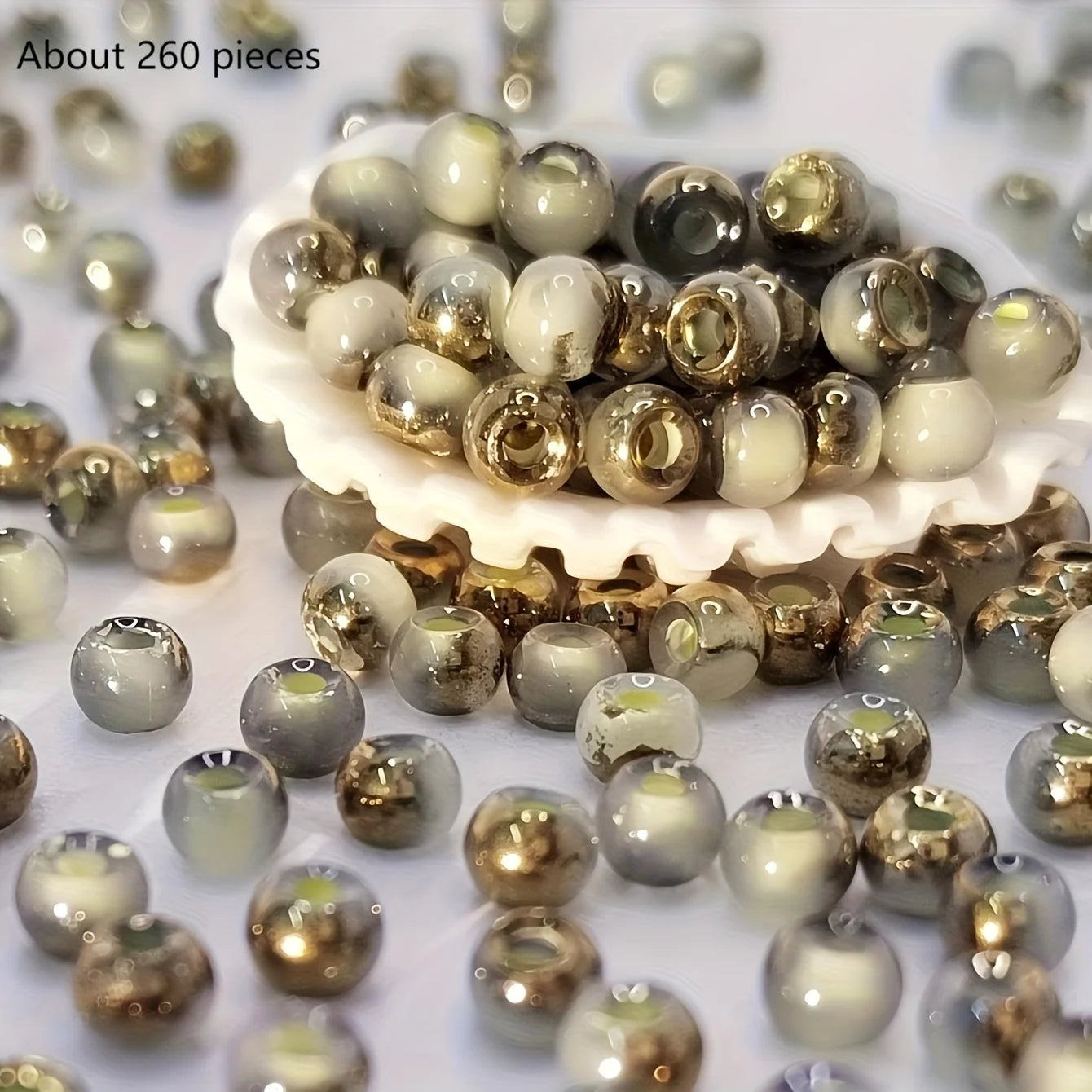 DIY Handmade Jewelry Materials with Round Beads, Colorful Beading, Accessories for Making Bracelets, Earrings and Necklaces -