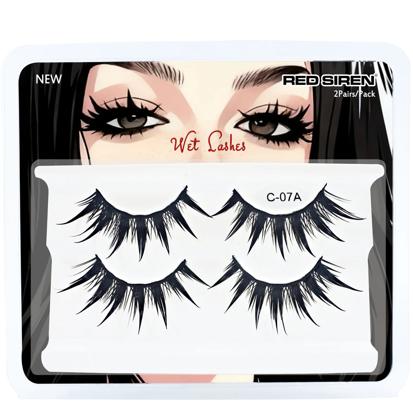 Cosplay False Eyelashes 2Pairs/Pack Wet Strip Lashes With Spikes New Woman Makeup Manga Lashes