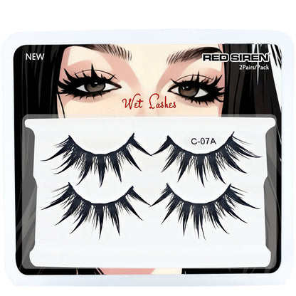 Cosplay False Eyelashes 2Pairs/Pack Wet Strip Lashes With Spikes New Woman Makeup Manga Lashes