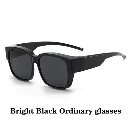 New Fashion Polarized Sunglasses Cover Over Myopia Prescription Glasses Portable Men Women Vintage Fishing Driving Eyewear - 