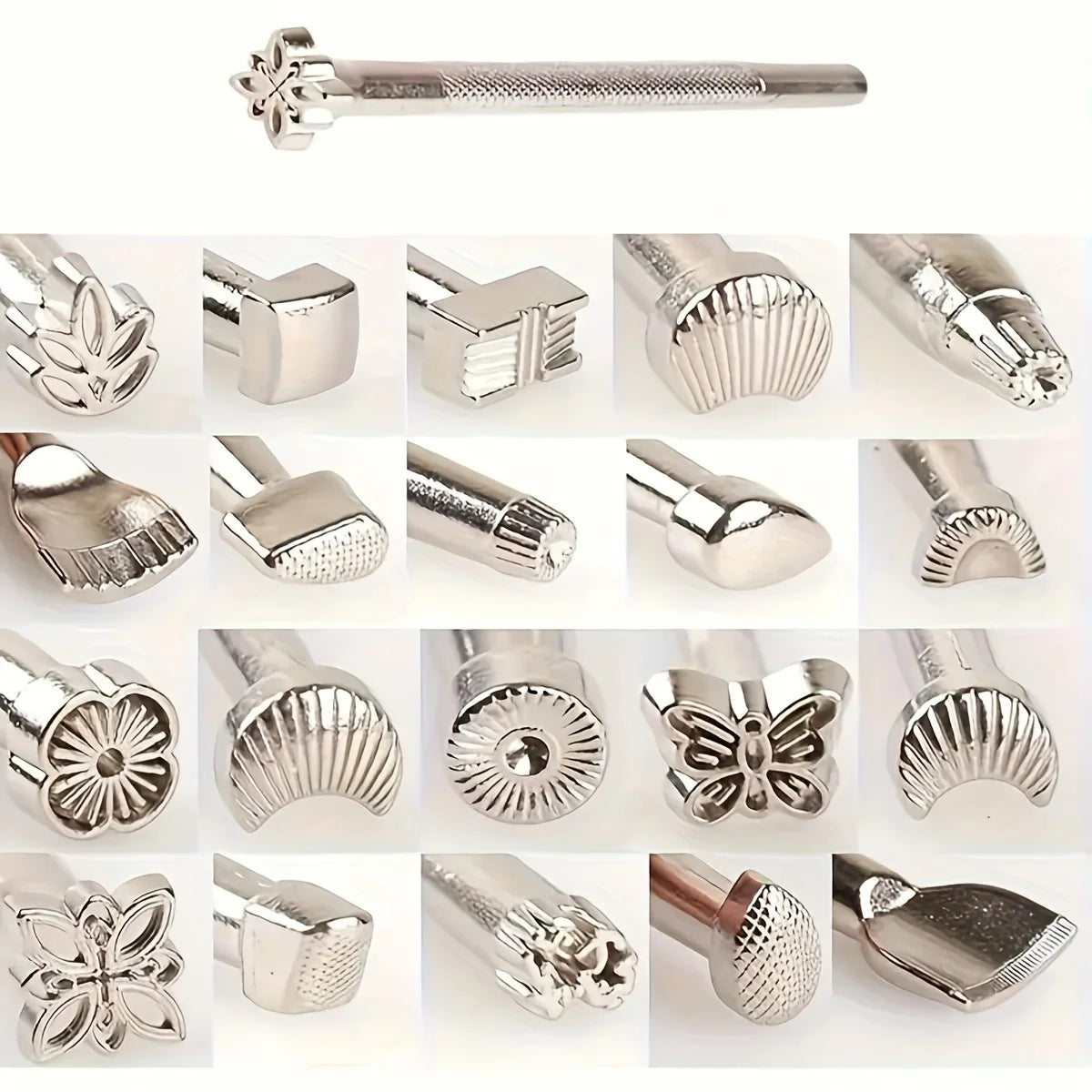 Leather DIY Tool Set, 20pcs Leather Craft Tools, Embossing and Stamping Kit, Leather Carving for Bags, Personalized Leather P