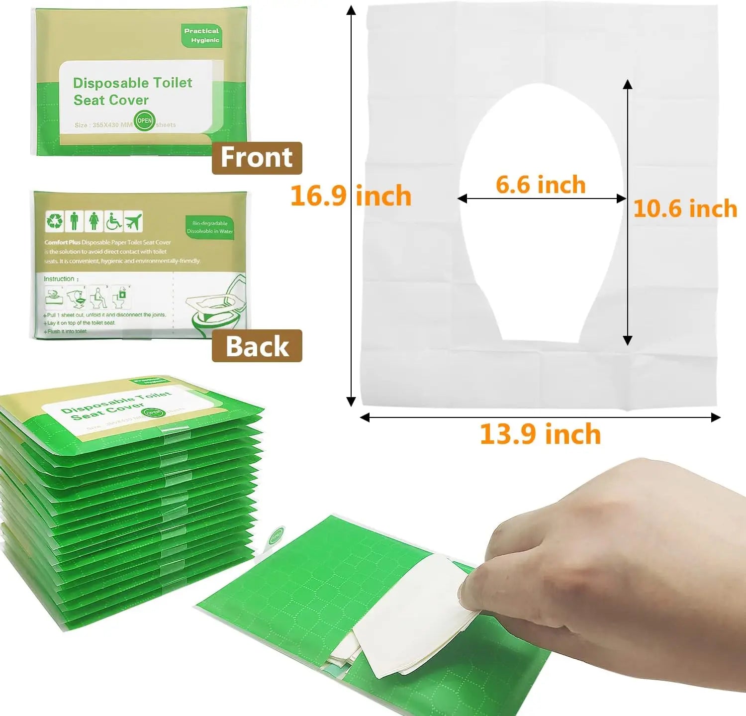 Portable Disposable Toilet Seat Cover Travel Camping Hotel Bathroom Accessories Degradable Waterproof Soluble Water Toilet Ma