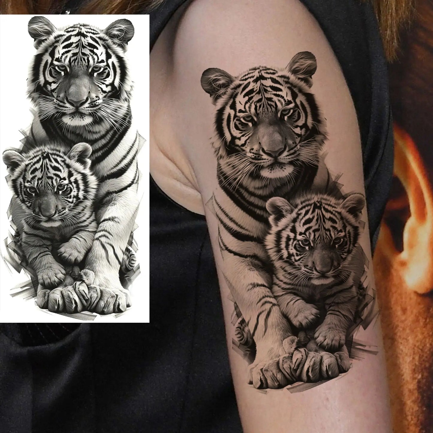 1 Sheet Bless Belief Faith Engraved Temporary Tattoos Family Love Tatoos Waterproof Realistic Fake Tattoo Stickers Long Lasti