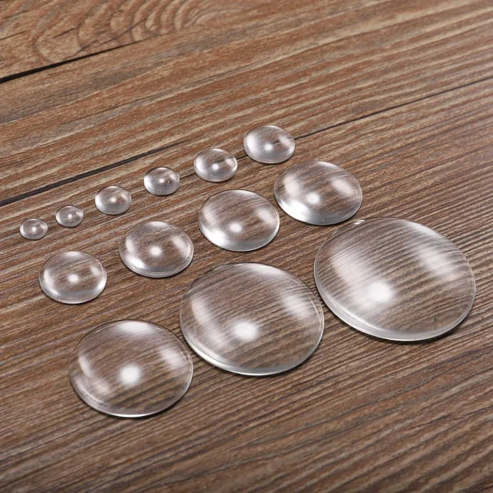 5-50pcs 8 10 12 14 16 18 20 25 30 mm Round Flat Back Clear Glass Cabochon Transparent Cabochon For Diy Jewelry Making Supplie