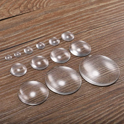 5-50pcs 8 10 12 14 16 18 20 25 30 mm Round Flat Back Clear Glass Cabochon Transparent Cabochon For Diy Jewelry Making Supplie