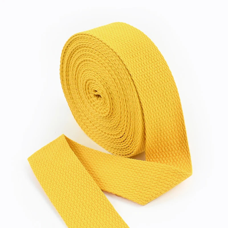 5Meters 1.3mm 20-50mm Cotton Webbings Tape for Bag Strap Backpack Label Ribbon Band Clothes Bias Binding DIY Sewing Accessori