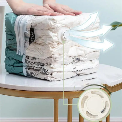 No Need Pump Vacuum Bags Large Plastic Storage Bags for Storing Clothes Blankets Compression Empty Bag Covers Travel Accessor