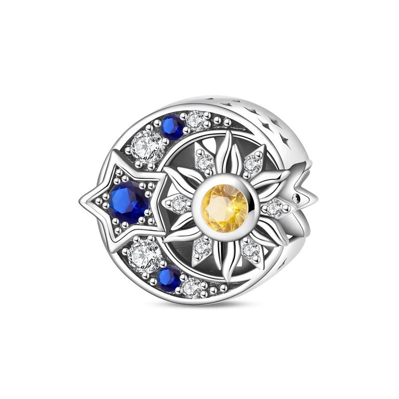 925 Sterling Silver Charms Fit Original Bracelets Star Moon Sun Spaceman Pendant Beads DIY Women Necklaces Jewelry - 34