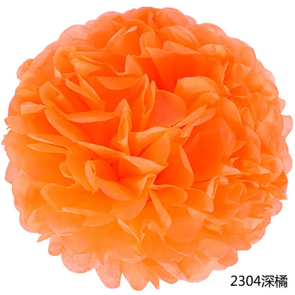 5pcs Wedding Decorative Paper Pompoms Pom Poms Flower Ball Party Home Decor Tissue Baby Shower Birthday Christmas DIY Decorat
