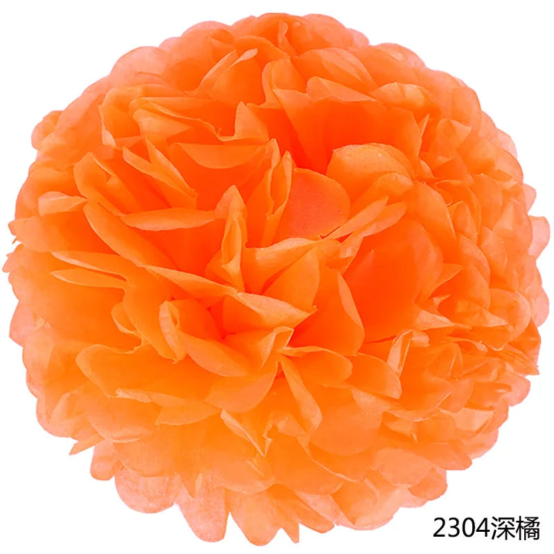 5pcs Wedding Decorative Paper Pompoms Pom Poms Flower Ball Party Home Decor Tissue Baby Shower Birthday Christmas DIY Decorat