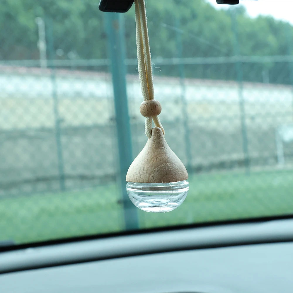 Round Car Perfume Bottle Ornament Aromatherapy Essential Oil Bottle Hanging Auto Air Freshener Car Decoration Interior for Ho