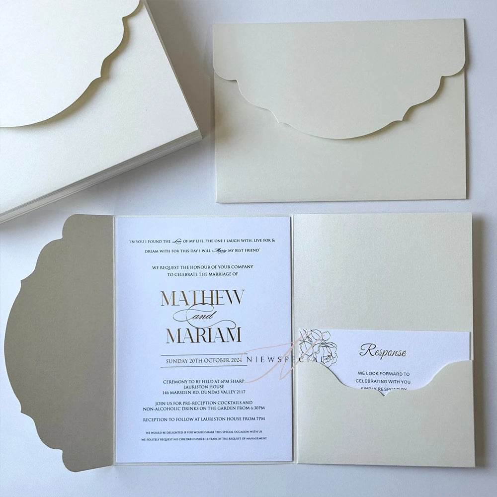 10pcs/20pcs/25pcs Blank Pocketfold Card Invitation DIY wedding paper envelope，DIY invitation,custom invitation,light pink