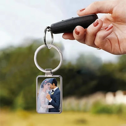 Custom Photo Keychain Personalized Picture Keyring, Custom Memorial Keepsake Souvenir Gift for Birthday Anniversary Daily Mem