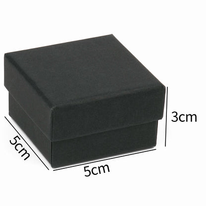 1PCS Black Square Jewelry Display Gifts Box Organizer Engagement for Ring Earring Brooch Necklace Bracelet Packaging Boxes - 