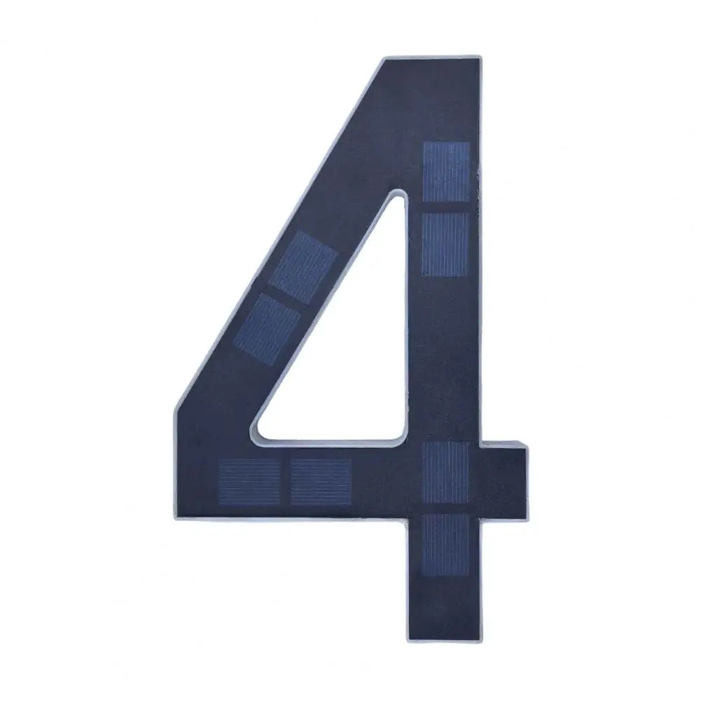 Solar Lighted House Number Outside Light-up LED Address Number Waterproof Modern House Number Light Address Sign Home Decor -