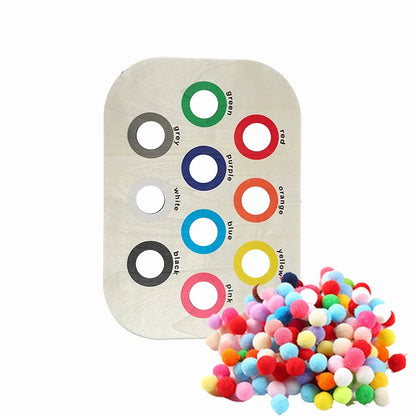 Children's Sensory Tray Table Color Hairball Game Wooden Tile Montessori Early Education Toys Kids Toys Educational Accessori