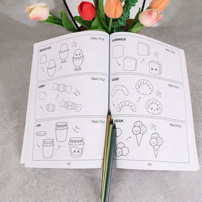 How to Draw Anything for Painting Enthusiast, 300 Cute Step-by-Step Simple Drawings of Adorable Things, Animals, Food, Gifts