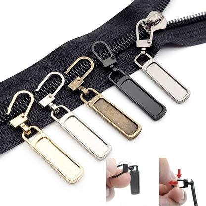 Detachable Zipper Puller Universal Replacement Tab Zippers Head Sliders Repair Kit for Suitcases Bags Clothing DIY Sewing Cra