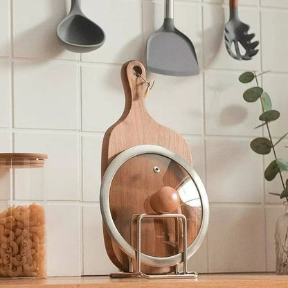Stainless Steel Household Pot Lid Rack, Cutting Board Rack, Kitchen Cutting Board Storage Rack, Countertop Vegetable Board Ra