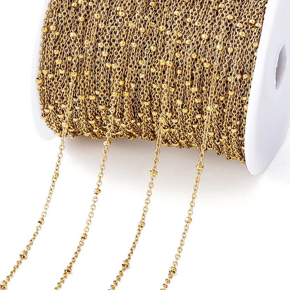 2Meters/Lot Stainless Steel Chains Gold Color Chain for Jewelry Making DIY Necklace Bracelet Accessories Lips Beads Beaded Ch