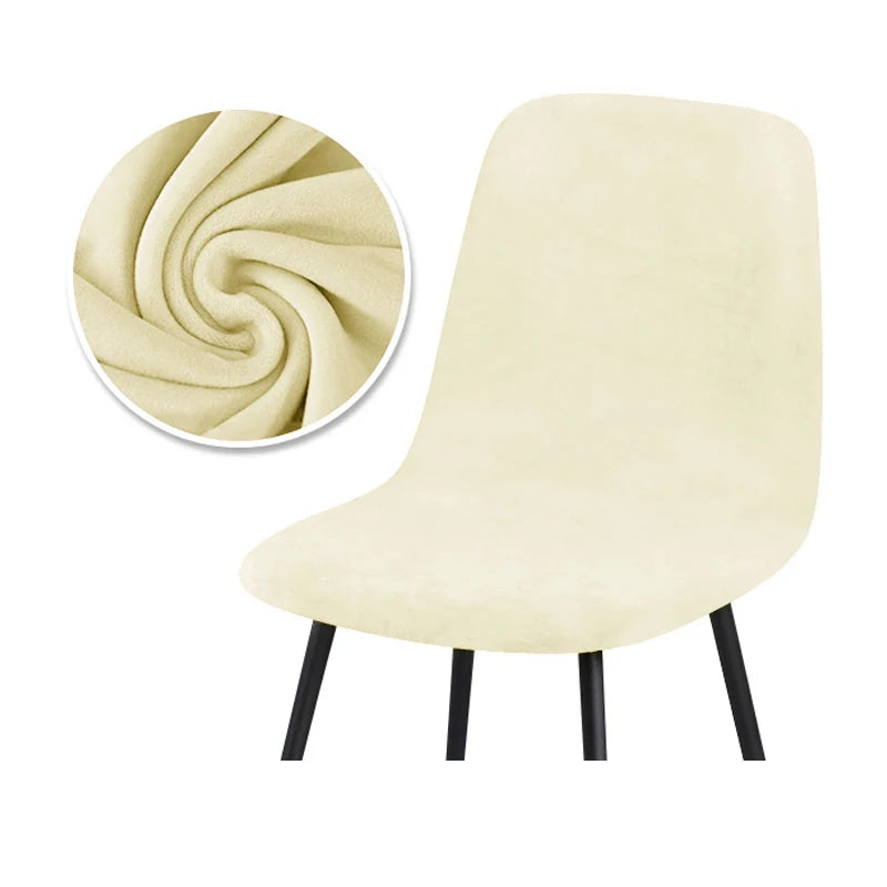 Higher Quality Velvet Chair Cover 1/2/4/6 pcs Stretchable Chair Cover For Dining Room 2 Type of Fabrics Chair Slipcover For H