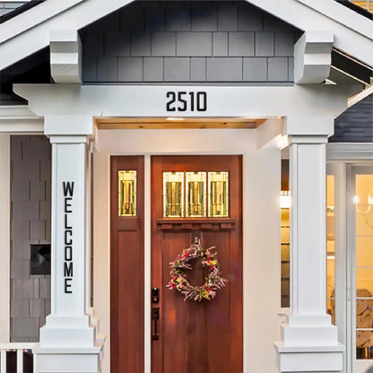 3-10 Inch Floating Aluminum House Address Numbers Letters, Modern Metal House Numbers for Outside, Black Metal Door Address L