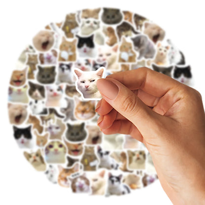 46pcs/Bag,Cat Stickers,Be for Suitcase Skateboard Luggage Laptop Phone Diy Sticke Decoration Stationery School Supplies Toys 