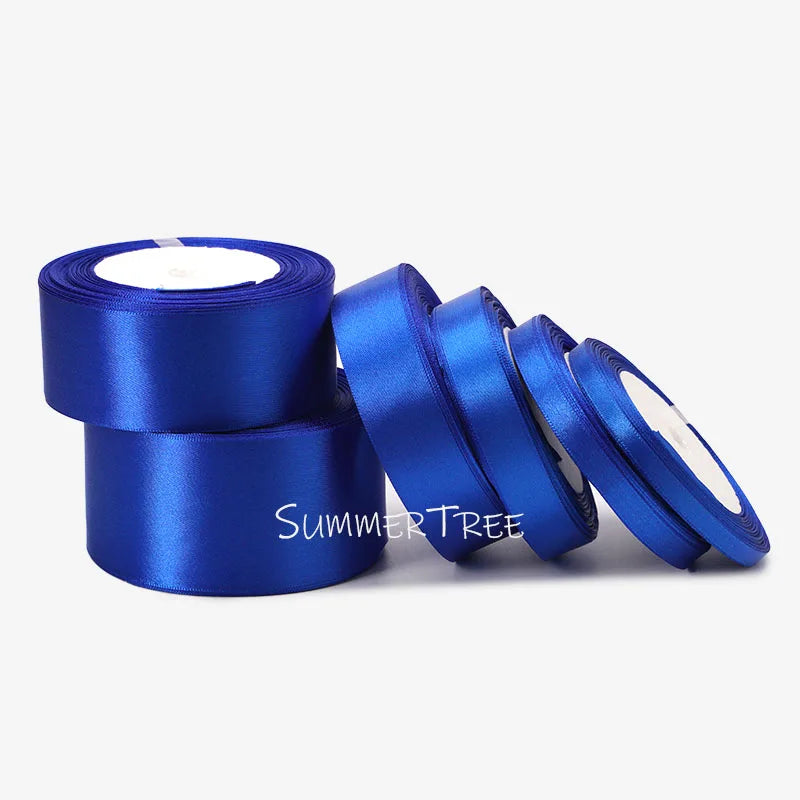 Satin Ribbon 25yards 6mm - 50mm Sash Gift Wrap Bow Handmade DIY Craft Halloween Christmas Wedding Birthday Party Decoration -