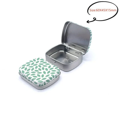 New Square Tin Storage Boxes Small Metal Storage Box Silver Jewelry Keys Coins Metal Box Tin Wedding Candy Storage Tin Can