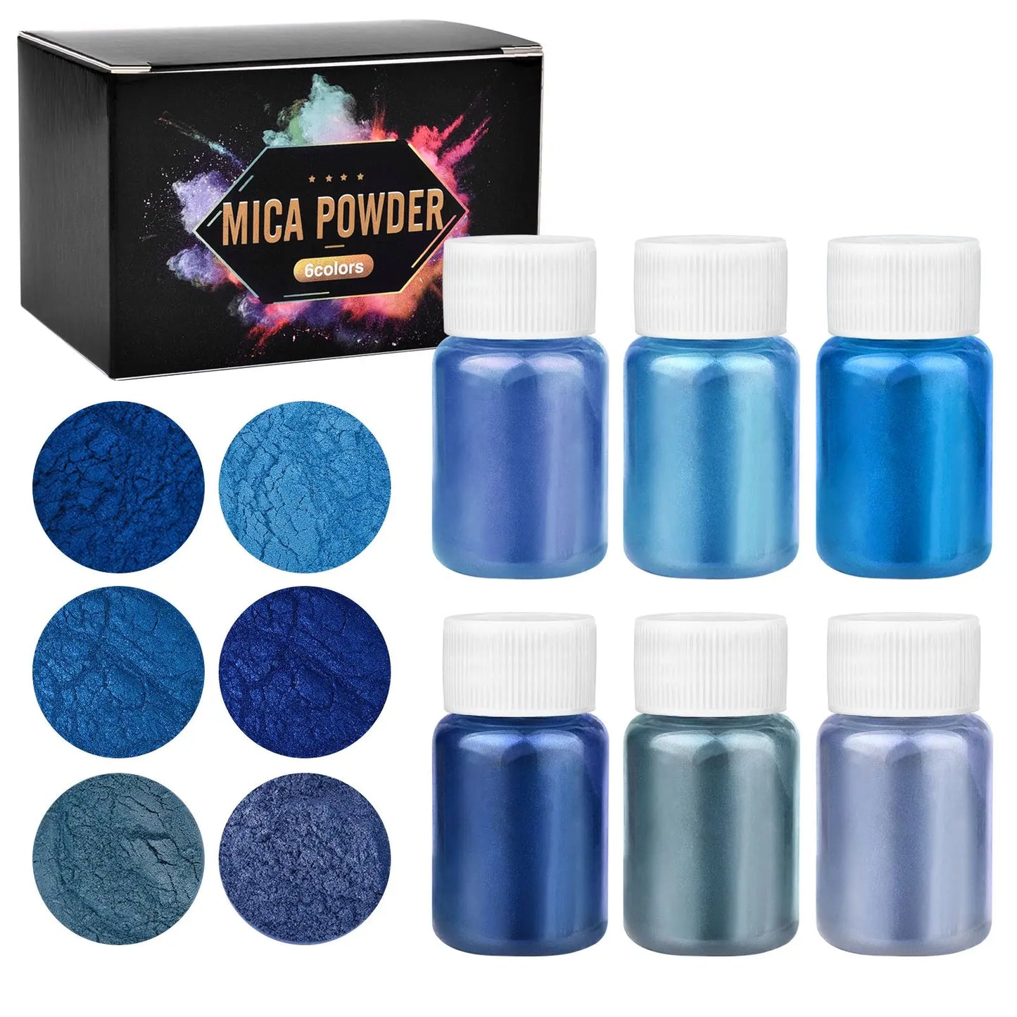 6 Colors/Set Pearl Powder Pigment DIY Epoxy Resin Mold Colorant Dye Mineral Powder Epoxy Resin Dye Pearl Pigment Glitter Craf