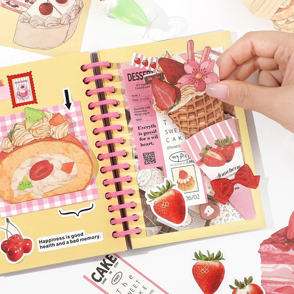 20pcs Fresh Store Series Food and Coffee Material Pack DIY Scrapbook Handbook Aesthetic Stationery Supplies