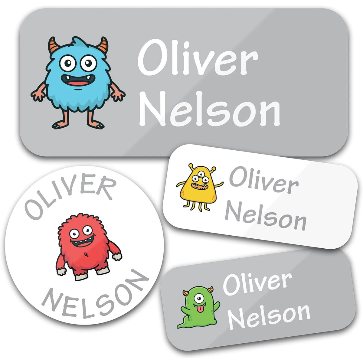 TREES 140PCS Custom Waterproof Name tags Stickers ,cartoon style, nakrjki na ubrania imie，autocollants personnalisés prenom, 