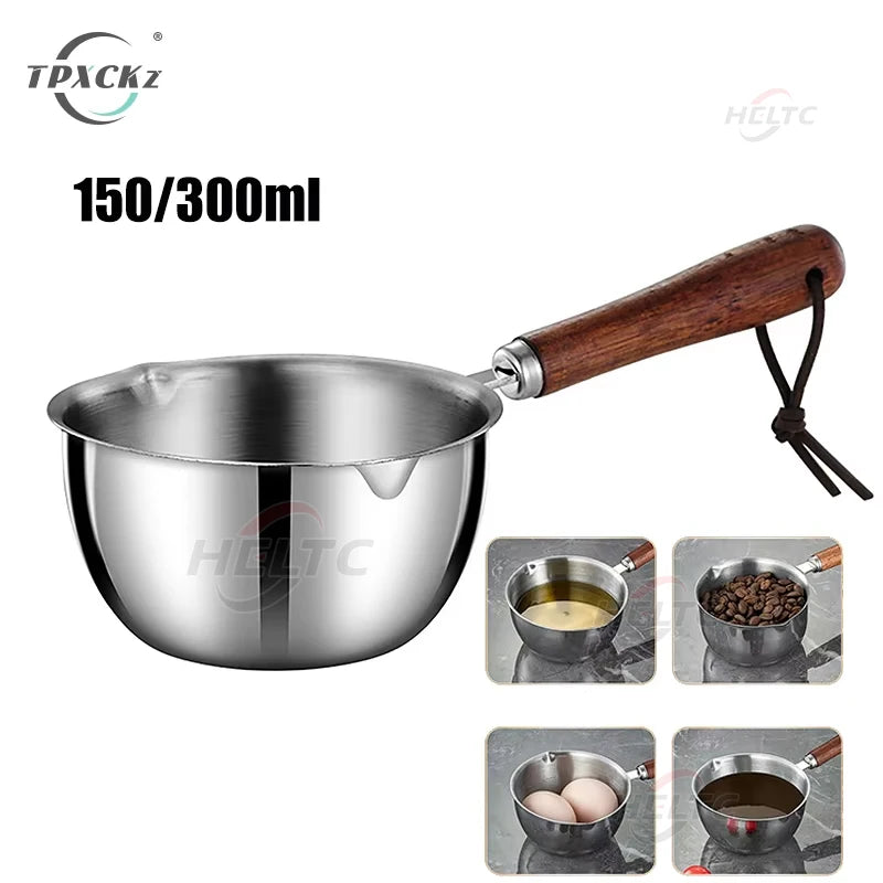 150/300ml Long Handle Wax Melting Pot Stainless Steel Diy Scented Candle Soap Chocolate Butter Handmade Soap Jug Heated Coffe