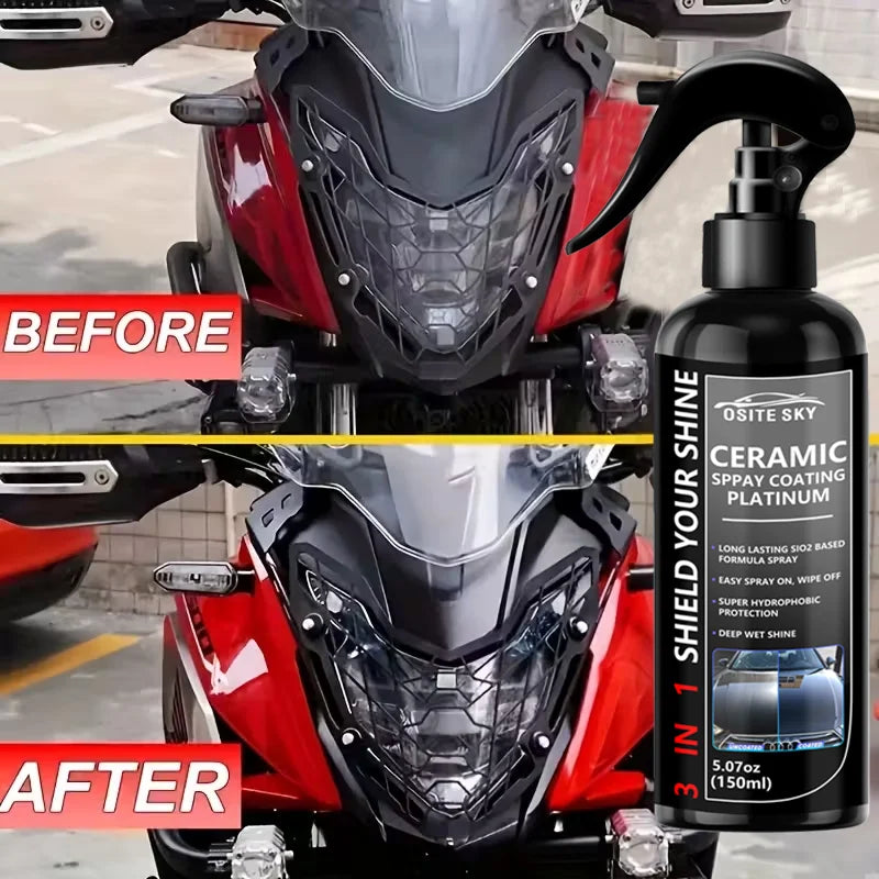 Sopami Nano Ceramic Car Coating Spray 3-in-1 Scratch-Resistant Gloss Finish for All Car Paint Types
