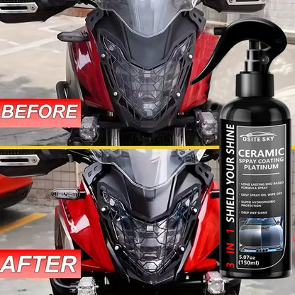 Sopami Nano Ceramic Car Coating Spray 3-in-1 Scratch-Resistant Gloss Finish for All Car Paint Types