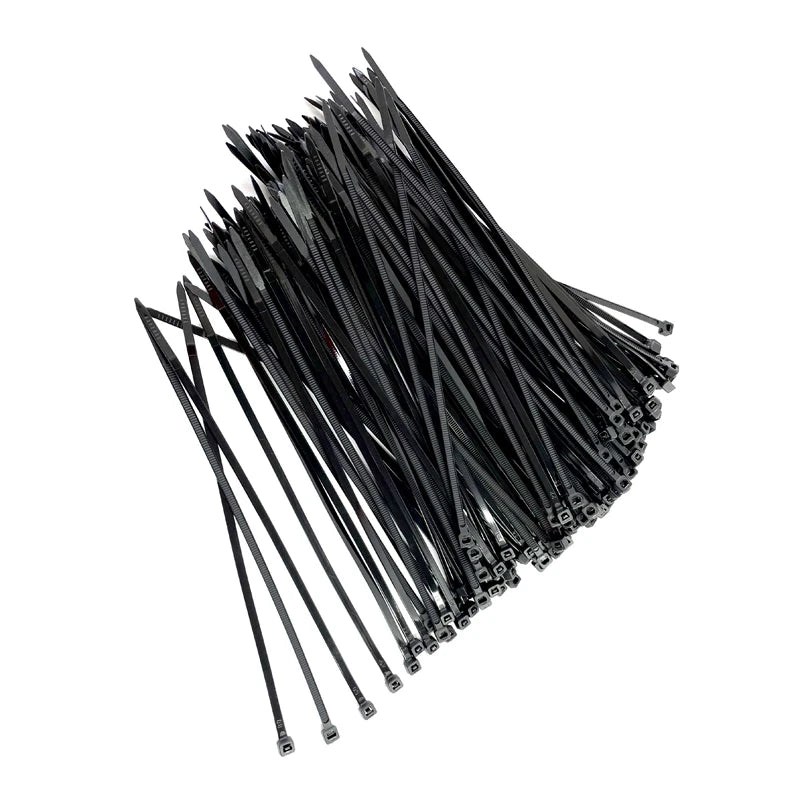300pcs Three mode Self-Locking Plastic Nylon Wire Cable Zip Ties Black Cable Ties Fasten Loop Cable Various specifications