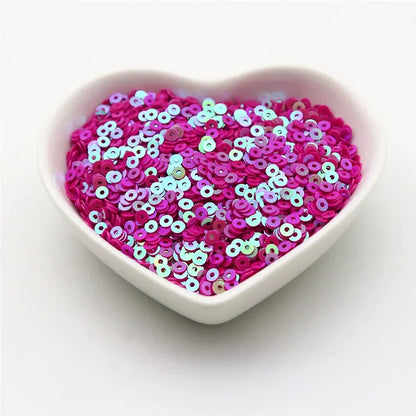 10g Solid Color Sequins Flat Round Pvc Clothing and Shoes Accessories DIY Hand-embroidered Flat Pieces 3mm 4mm 5mm 6mm