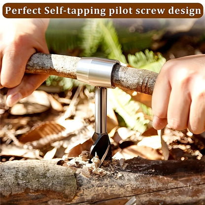 Survival Tools Bushcraft Hand Auger with Scotch Eye for Large Wood Pegs Hand Auger Wood Drill Essential Bushcraft Gear