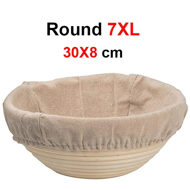 Handmade Rattan Bread Proofing Basket Natural Fermentation Sourdough Banneton Bread Basket Dough Rattan Wicker Baking Bowl - 