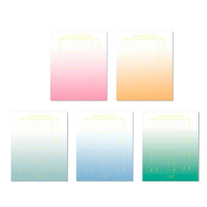 10 Sheets Monthly Separator Tabs Monthly Tabs Index Sticker for Office Study - Elegant.