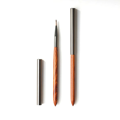 Soft Nylon Wood Handle Watercolor Nail Brush Nail Art Liner Brush Stripes Grid Flower Butterfly Painting Drawing Manicure Too