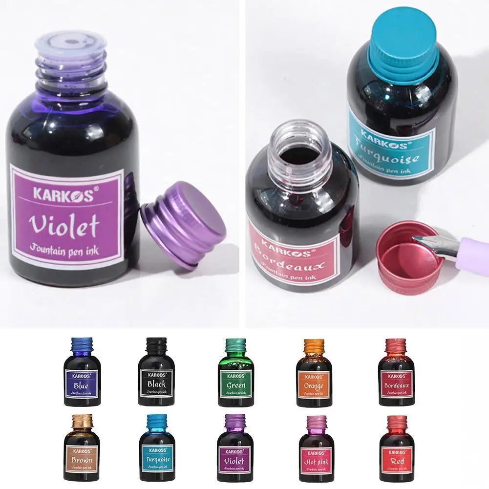 30MlL Pure Colorful Fountain Pen Ink Universal Refill Ink Stationery School Brand New Product Peace And Happiness