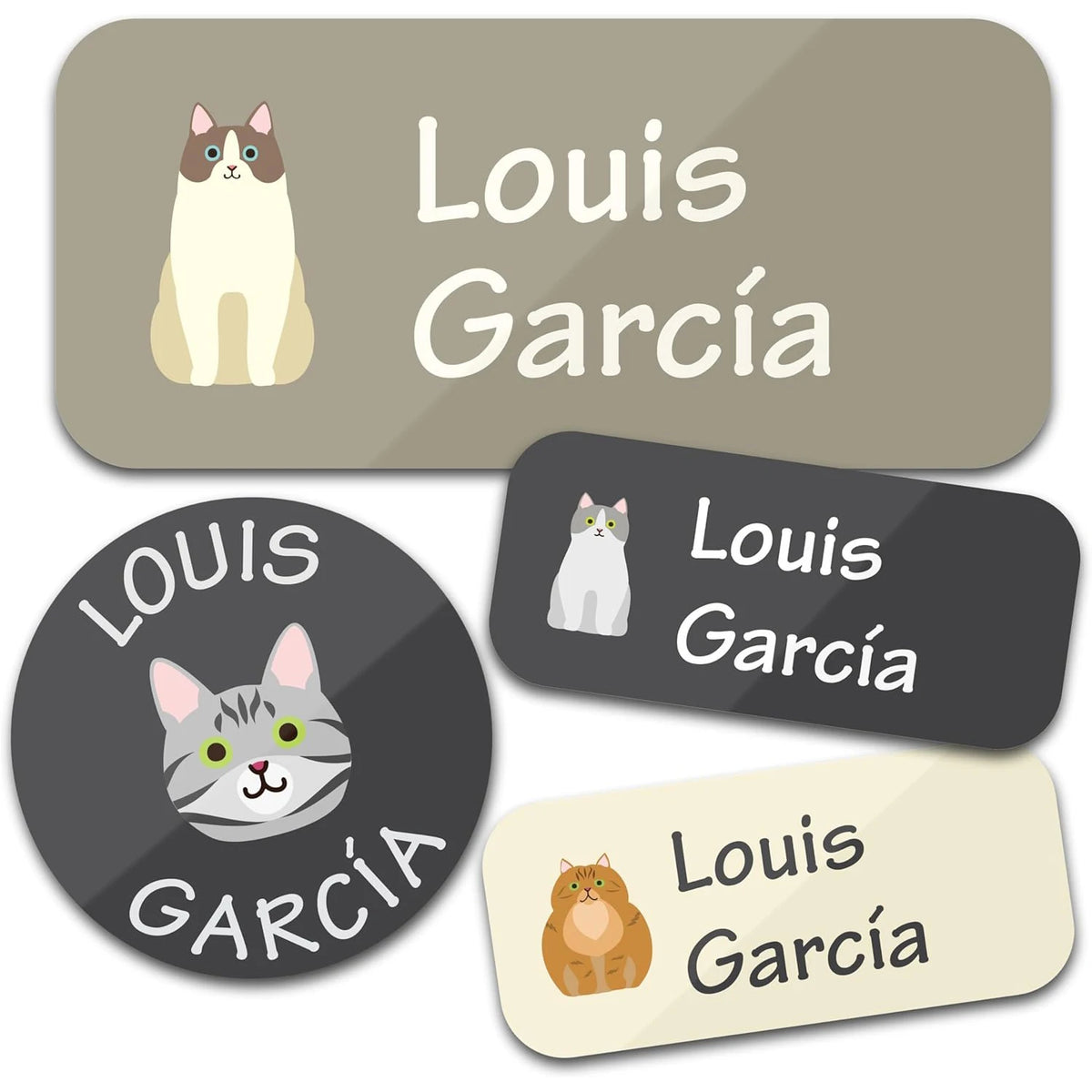 TREES 140PCS Custom Waterproof Name tags Stickers ,cartoon style, nakrjki na ubrania imie，autocollants personnalisés prenom, 