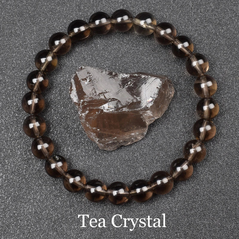Natural Golden Obsidian Stone Beads Bracelet Men Women Golden Light Rainbow Obsidian Raw Stone Round Bead Natural Energy Jewe